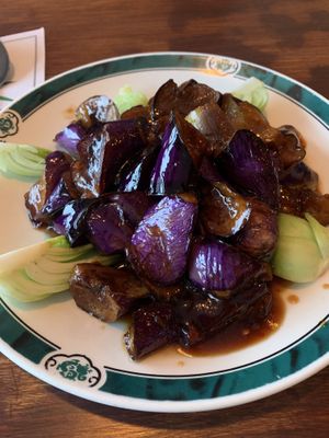 Garlic eggplant  #Veganuary at Veggie Heaven in Montclair