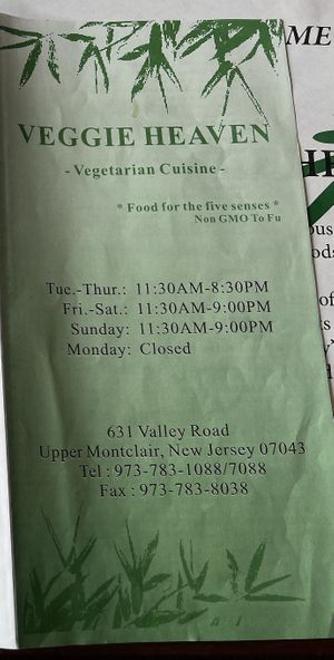   at Veggie Heaven in Montclair