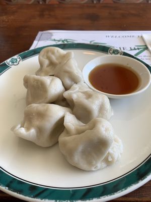 Dumplings - dough way too thick ugh  at Veggie Heaven in Montclair