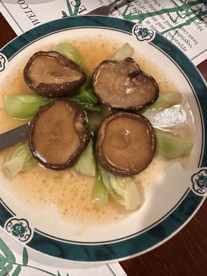 Mushrooms and Chinese vegetables  at Veggie Heaven in Montclair