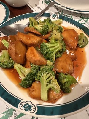 Chick’n and broccoli   at Veggie Heaven in Montclair
