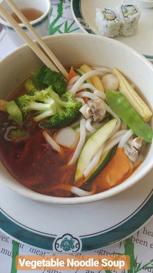 Vegetable Noodle Soup  at Veggie Heaven in Montclair