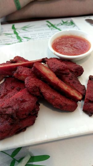 Roast pork at Veggie Heaven in Montclair