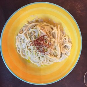 Kamut Spaghetti with Fennel  at L'Albero Vita in Pistoia