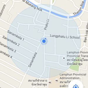 map  at Golden Mountain in Lamphun