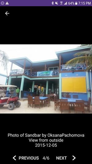 On the beach at Sandbar in San Pedro