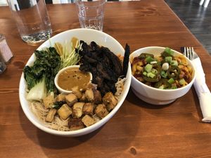 Dragon vermicelli and angry Mac/cheese  at Healthy Mama in Tecumseh