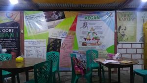 Vegan info in Bahasa at Veganissimo in Yogyakarta