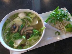 Vegetable soup at noodles at BTH - Alliance Town Square in Fort Worth