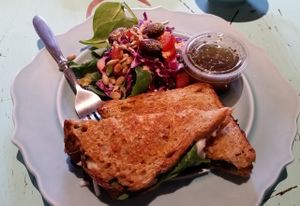 Portobello sandwich - delish  at Indulge Cafe in Santa Fe