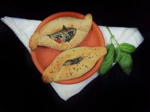 Vegan Fatayer: Bread stuffed with vegan coconut cheese and veggies at Garden of Eden in Santa Elena De Monteverde