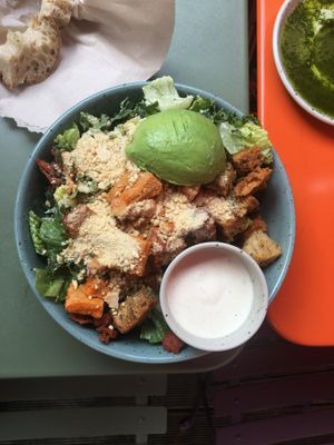 Vegan Ceasar Sallad at Mahalo - Hornsgatan in Stockholm