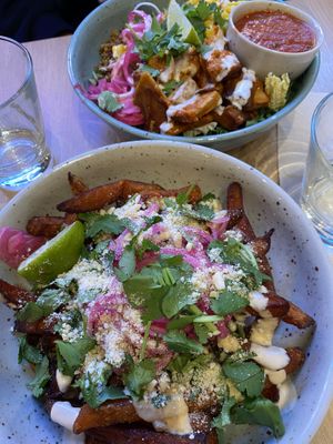Loaded fries over guys and Mexican bowl  at Mahalo - Hornsgatan in Stockholm
