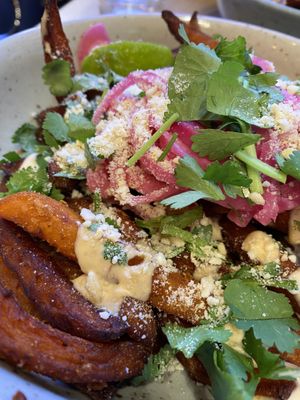 Loaded fries over guys  at Mahalo - Hornsgatan in Stockholm