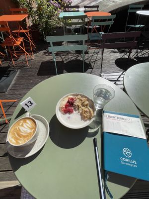 A cappuccino and the baked oats!  at Mahalo - Hornsgatan in Stockholm