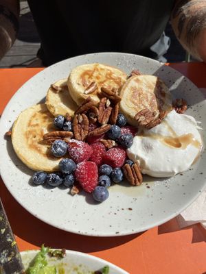 American pancakes (served until 11 on weekdays)  at Mahalo - Hornsgatan in Stockholm