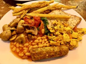 Vegan English breakfast  at The Bristolian in Bristol