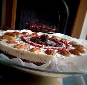 Vegan Tofu and Goji Berry Cheesecake. Best cake I've ever tasted. at Matter Wholefoods in Bristol