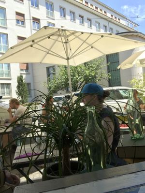 Outside seating   at GustaV in Salzburg
