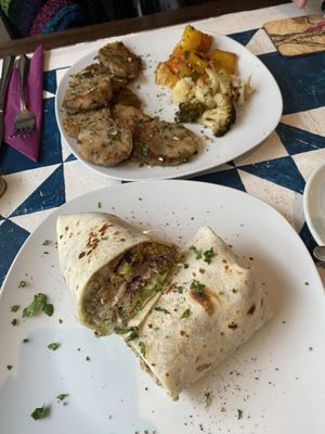 Dumplings and kebab  at GustaV in Salzburg