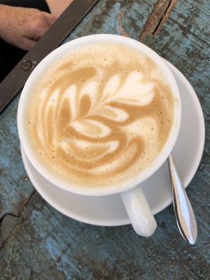 Oat milk latte  at GustaV in Salzburg