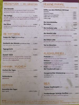 Menu from 1 June 2023  at GustaV in Salzburg