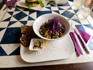 Scrambled tofu  at GustaV in Salzburg