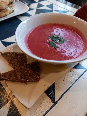 Beetroot soup at GustaV in Salzburg