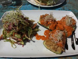 filled zucchini  at GustaV in Salzburg