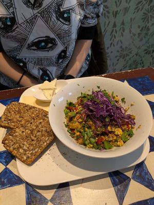 Scrambled tofu at GustaV in Salzburg