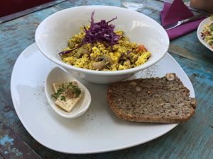 Tofu scramble at GustaV in Salzburg