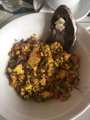 Scrambled tofu at GustaV in Salzburg