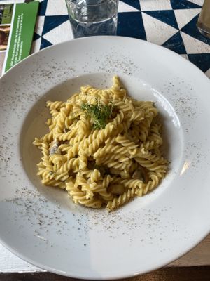 Special of the day: Mac’n’cheeze with mushrooms - very tasty but small at GustaV in Salzburg