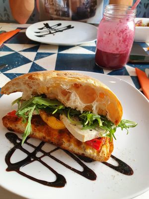 Veganer Burger at GustaV in Salzburg