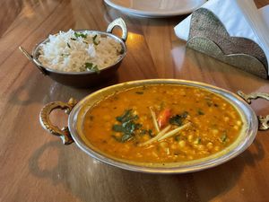 Chana dal with mahni, basmati rice  at Punjabi Indian Cuisine in Tijuana