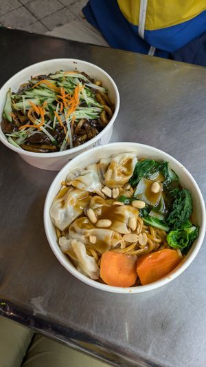 Korean noodles and spicy wonton noodles at Xiang Guang  in Taipei
