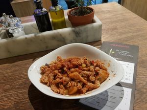 Vegan ratatouille with spelt fusilli at Vapiano - Albert St in Brisbane