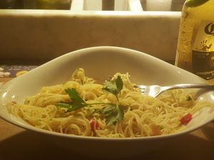 Aglio E Olio: Fresh Garlic in Olive Oil with chilli and parsley at Vapiano in Surfers Paradise