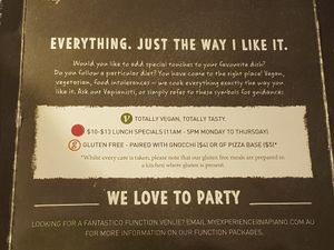 Totally Vegan Totally Tasty at Vapiano in Surfers Paradise