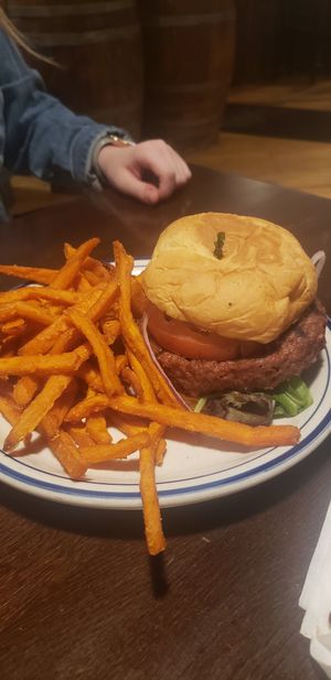 Beyond meat burger at Smoke and Barrel in Washington