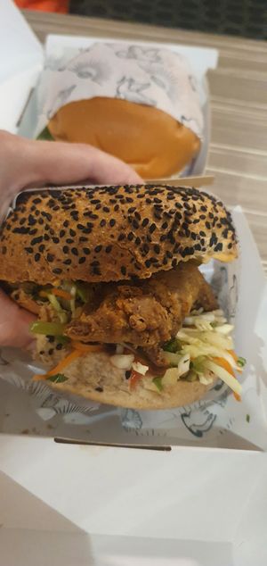 Fried chicken burger at Soul Burger in Randwick