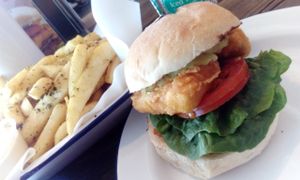 Vegan fish burger  at Soul Burger in Randwick