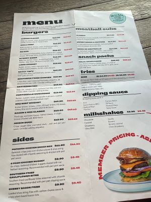 Soul Burger Menu at Soul Burger in Randwick