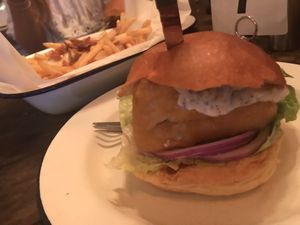 Fish burger at Soul Burger in Randwick