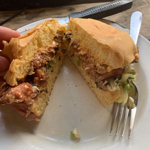 Pulled Jackfruit Burger on Brioche Bun at Soul Burger in Randwick