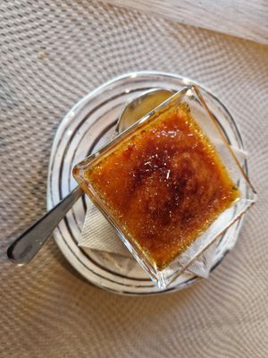 Crema catalana vegana at Kombu in Sant Cugat Del Valles