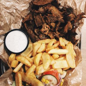 Vegan kebab  at Green Bus in Wroclaw