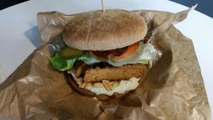 3. Tempeh Burger at Green Bus in Wroclaw