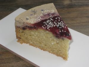 Gigantic slice of cake! at Misa Lisa Mega Vegan in Poznan