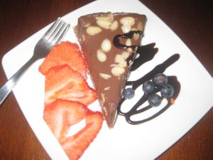Vegan chocolate cheesecake at Dziupla in Sopot